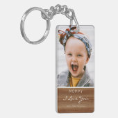 I Love You 素朴 Wood Effect Photo キーホルダー (正面左)