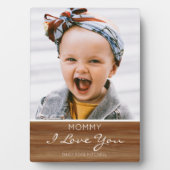 I Love You 素朴 Wood Effect Photo フォトプラーク (正面)