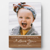 I Love You 素朴 Wood Effect Photo フォトプラーク (正面)