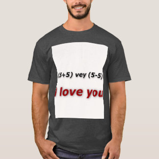 i love you 1 55 vey 55 u tシャツ