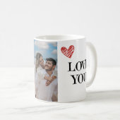 I Love You - 2カスタム – コーヒー好き向けマグカップ コーヒーマグカップ (正面右)