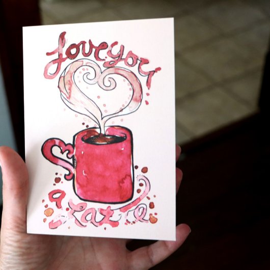 I love you a latte カード