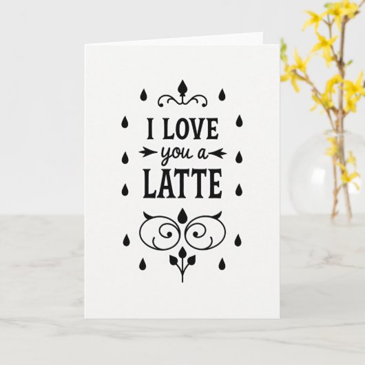 I Love You A Latte Card カード (黄色い花)