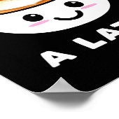 I Love You A Latte Funny Cute Coffee Heart Valenti ポスター (角)