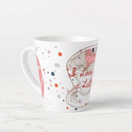 I love you a latte mug latte mug  カフェラテマグ (左アングル)