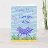 I Love You A Lot Folded Greeting Card カード (正面)