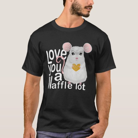 I Love You A Waffle Lot Mouse Shares its Heart Tシャツ (正面)