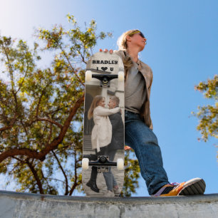 I Love You Add Your Own Photo名前をカスタムする スケートボード