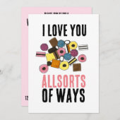 I Love You Also-Ships Valentine's Dayパーティー 招待状 (正面/裏面)