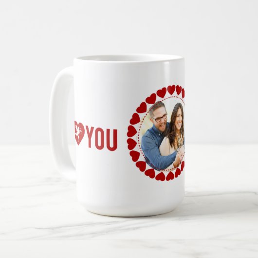 I Love You Always & Forever写真カスタム コーヒーマグカップ (正面左)