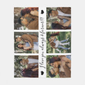 I Love You Always & Forever Modern 6 Photo Collage フリースブランケット (正面)