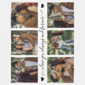 I Love You Always & Forever Modern 6 Photo Collage フリースブランケット (正面)