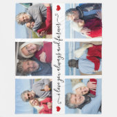 I Love You Always & Forever Modern 6 Photo Collage フリースブランケット (正面)