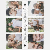 I Love You Always & Forever Modern 6 Photo Collage フリースブランケット (正面)