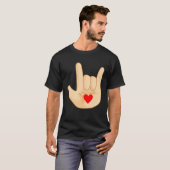 I Love You American Sign Language Hand Gesture Tシャツ (正面フル)