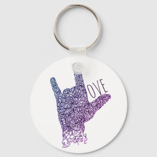 "I Love You" American Sign Language Keychain キーホルダー