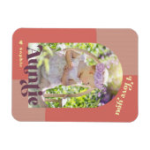 I Love You Auntieレトロ写真 マグネット (横)