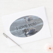 I LOVE YOU BABY 楕円形シール (封筒)