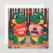I love you - Be mine  招待状 (正面/裏面)