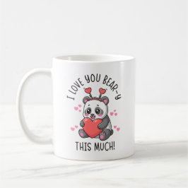 I Love You Bear-y This Much - Cute Panda Valentine コーヒーマグカップ