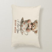 I Love You Beary Much In Cup Postcard アクセントクッション (裏面(縦))