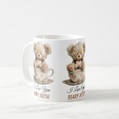 I Love You Beary Much In Cup Postcard コーヒーマグカップ (正面左)