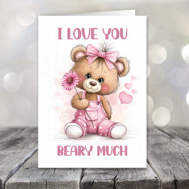 I Love You Beary Much Teddy Bear Valentines Day シーズンカード