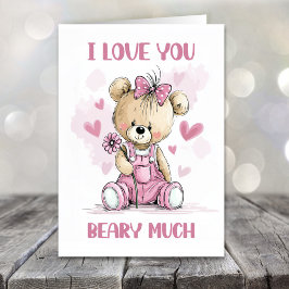 I Love You Beary Much Teddy Bear Valentines Day シーズンカード