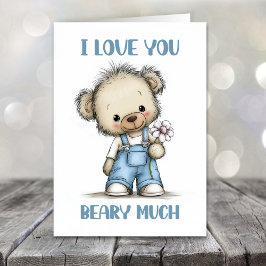 I Love You Beary Much Teddy Bear Valentines Day シーズンカード