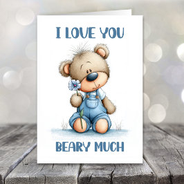 I Love You Beary Much Teddy Bear Valentines Day シーズンカード