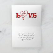 I Love You Bee Onデイジーパーソナライズされた写真 カード (内部)