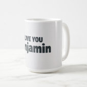 I Love You Benjamin コーヒーマグカップ (正面右)