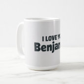 I Love You Benjamin コーヒーマグカップ (正面左)