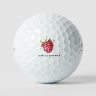 「I Love You Berry Much」スイートで遊び心のあるイチゴデザイン ゴルフボール