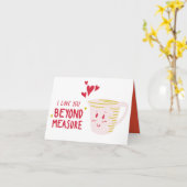 I Love You Beyond MEASURE Pun Greeting Card カード (黄色い花)