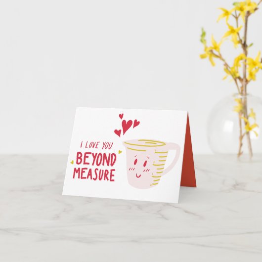 I Love You Beyond MEASURE Pun Greeting Card カード (黄色い花)