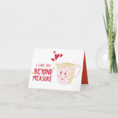 I Love You Beyond MEASURE Pun Greeting Card カード (正面)
