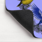 I Love You Birds On Flower Wreath Personalized マウスパッド (コーナー)