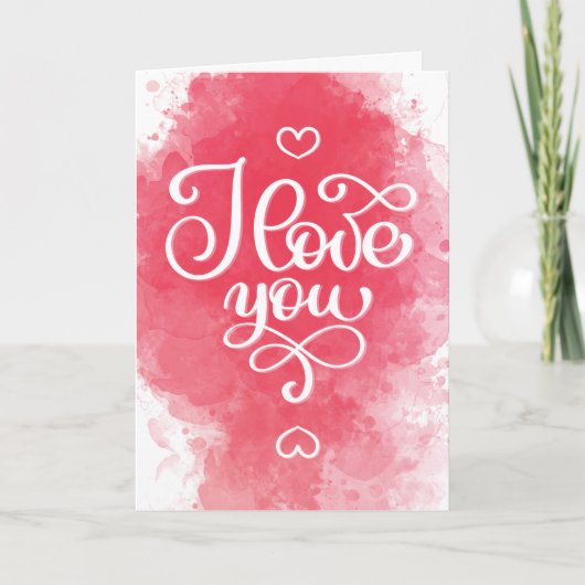 I Love You Blank Valentine’s Day Card カード (正面)