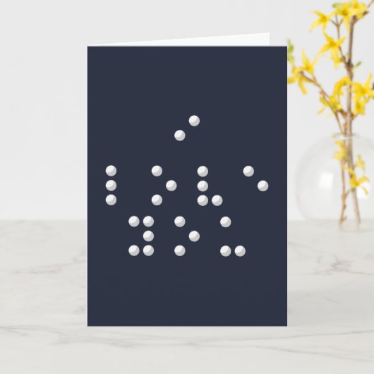 I love you (Braille) カード (黄色い花)