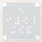 I love you (Braille) ガラスコースター (裏面)