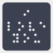 I love you (Braille) スクエアシール (正面)