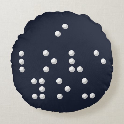 I love you (Braille) ラウンドクッション (正面)