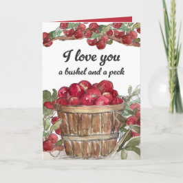 I Love You Bushel And Peck Apples Fruit カード