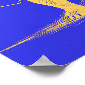 I Love You California - – ブルーと金ゴールド ポスター (角)