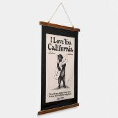 I Love You California Bear 吊り下げ型タペストリー (傾斜あり)