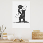I Love You California Black & White Poster ポスター (キッチン)