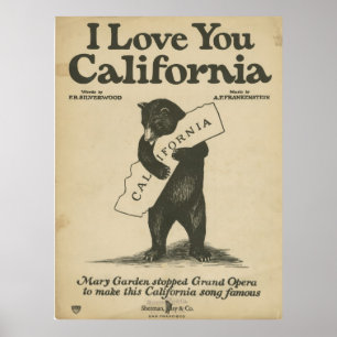 I Love You California Poster ポスター