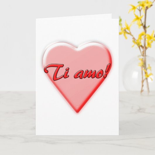 I Love You card, Italian カード (黄色い花)