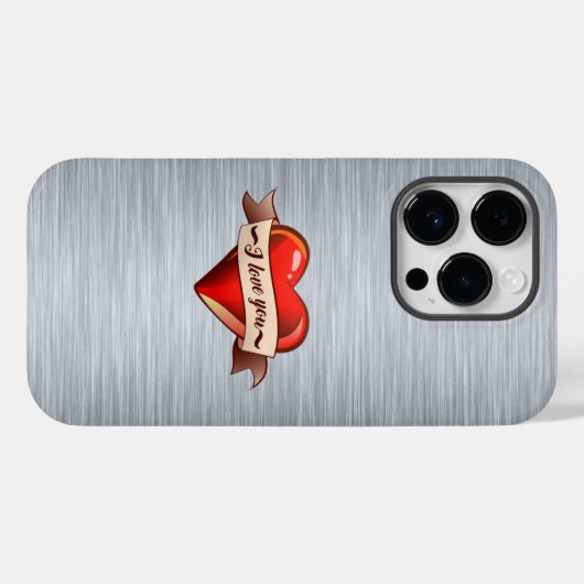 I Love You Case-Mate iPhone Case Case-Mate iPhoneケース (裏面 (横))